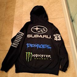 DC Monster Racing Team Subaru Hoodie Zipper Jacket Size L