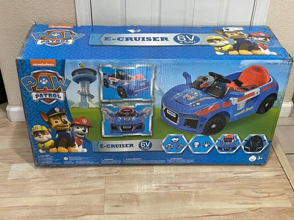 New Paw Patrol Ride On Car 6V Battery Powered Sports Car Electric