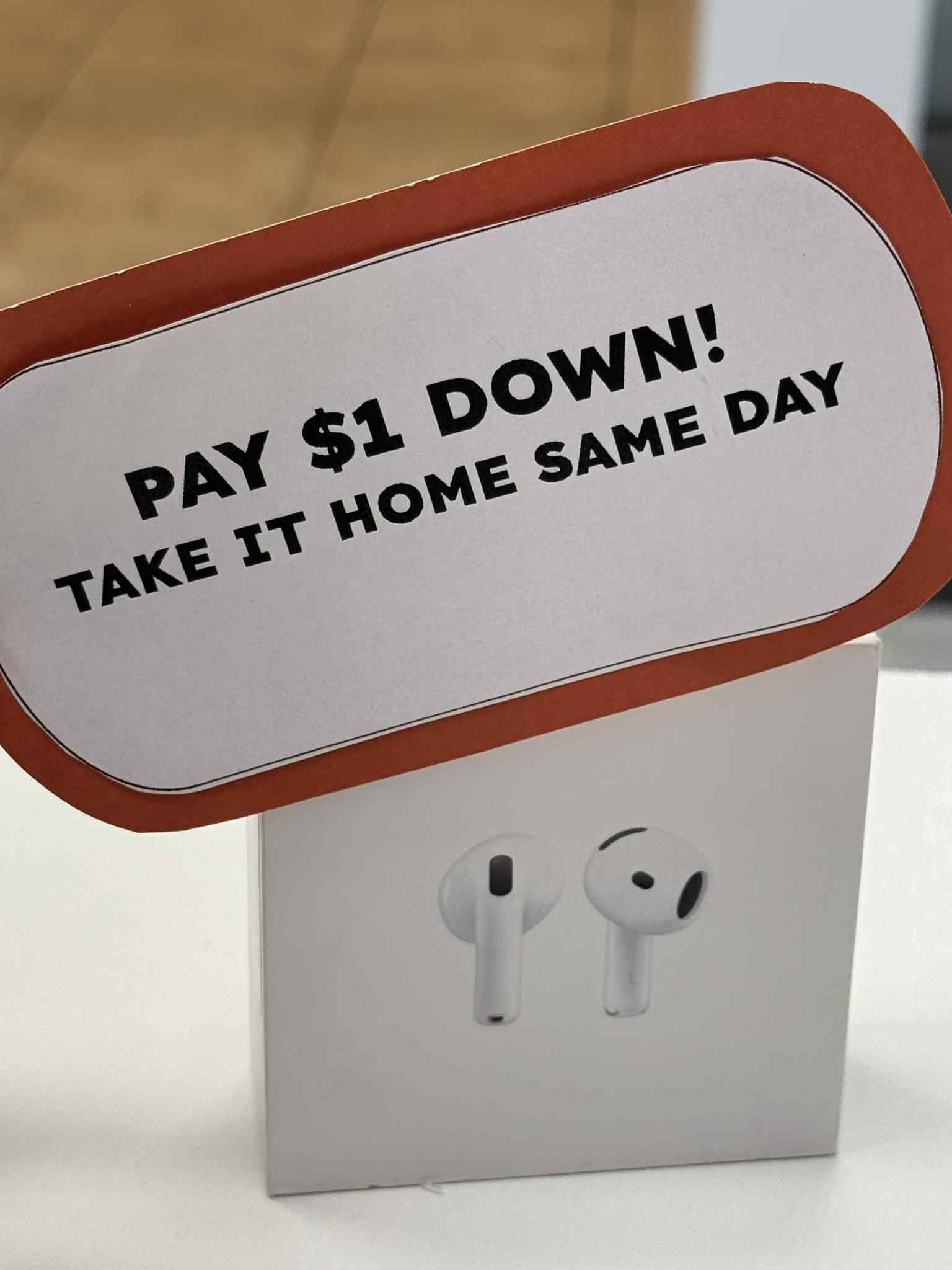 Brand New Apple Airpods 4th Generation Bluetooth Earbuds - Pay $5 DOWN AVAILABLE - NO CREDIT NEEDED