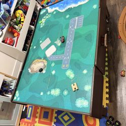 Train Table With Wooden Train Set