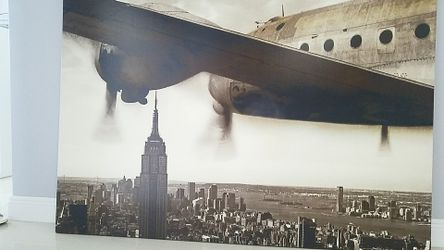 N.Y. empire state building photo painting