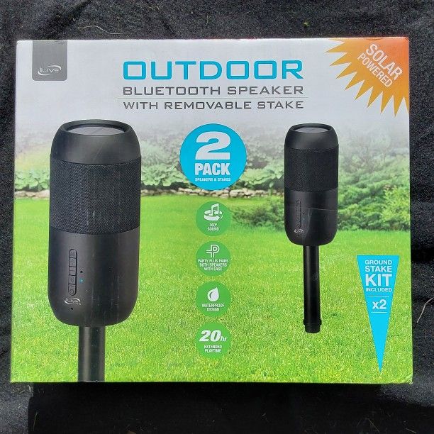 Outdoor Bluetooth Speaker with Removable Stake