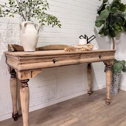 Vintage Solid Wood Entryway Table/ console