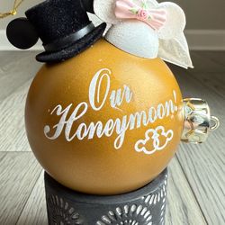 Disney Parks “Our Honeymoon” Mickey And Minnie Mouse 3” Christmas Ornament