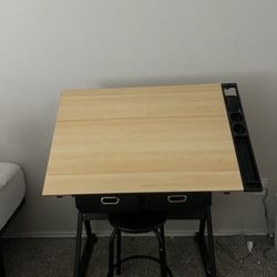 Desk/drafting Desk With Stool