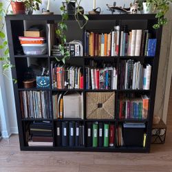 Used Ikea Expedit Bookcase w/ One Wicker Basket