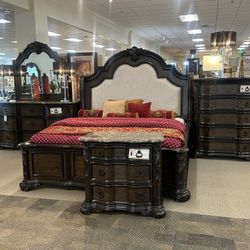 Bedroom Set Brown Queen King 