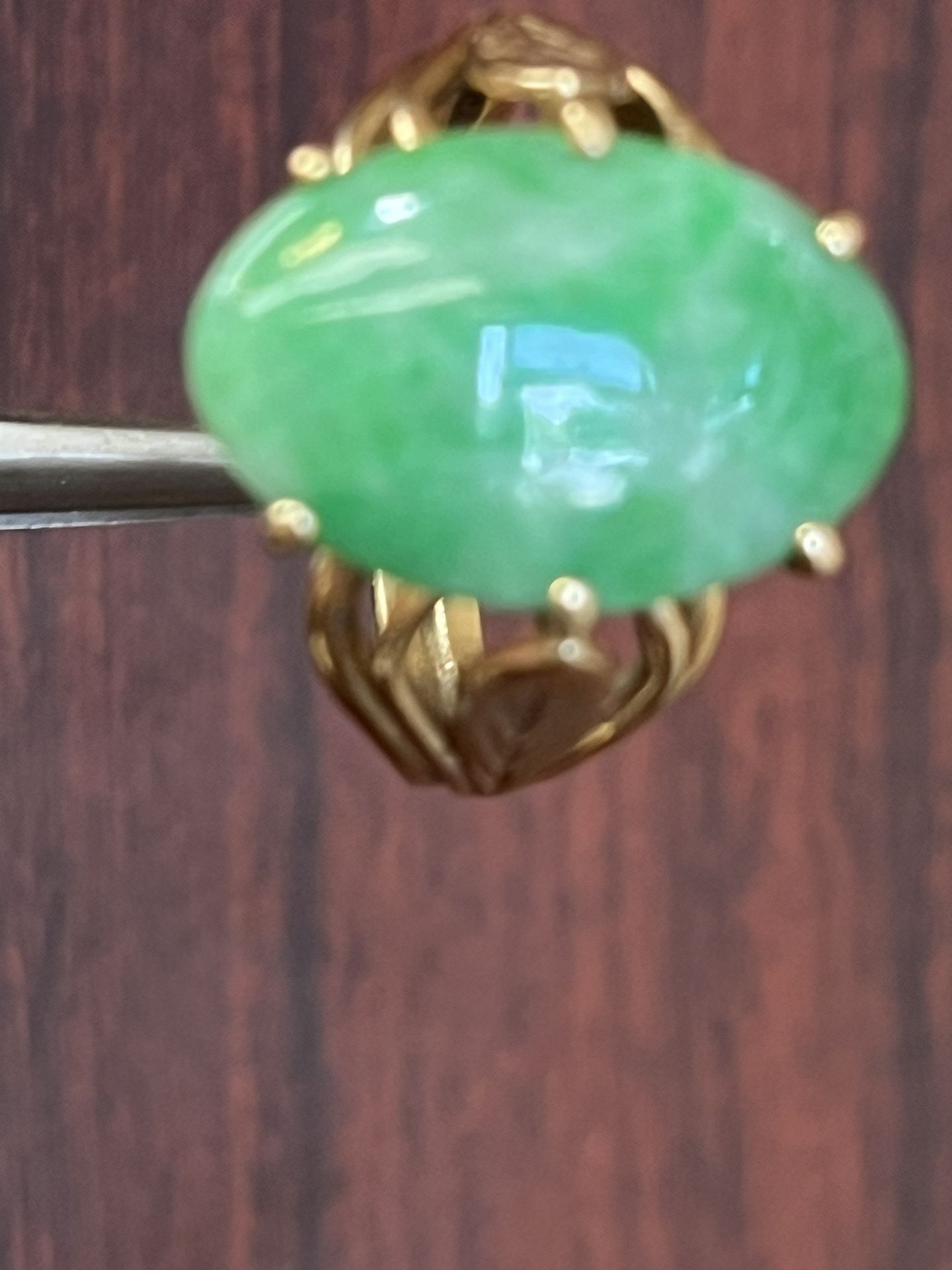 14k Yellow Gold Jadeite Ring