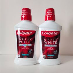 2 Colgate Optic White Mouthwash