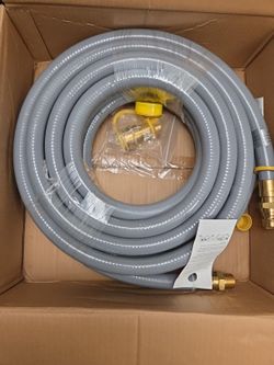 Knocokie 50FT 3/4" Natural Gas Hose Quick Connect NG LP Propane #3640C Y7