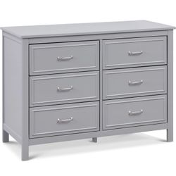 DaVinci Charlie 6-Drawer Double Dresser in Grey