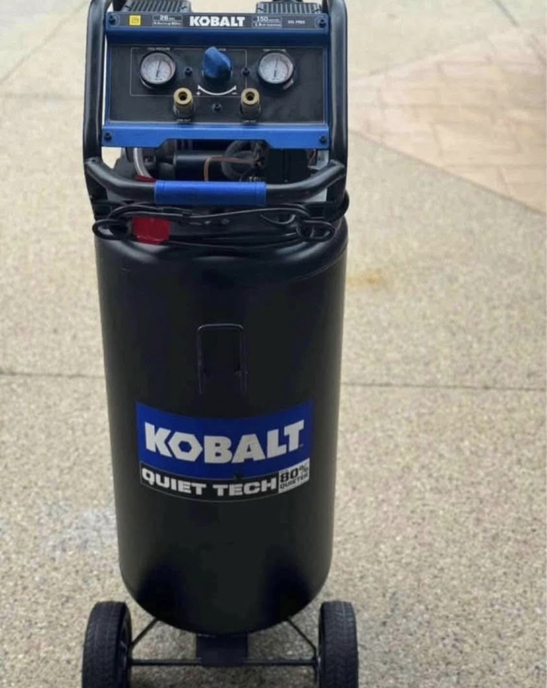 Kobalt QUIET TECH 26-Gallon Portable Electric 150 PSI Vertical Air Compressor