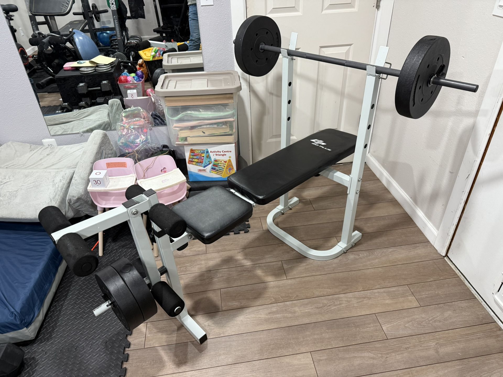 Small Weight Bench With Weights 