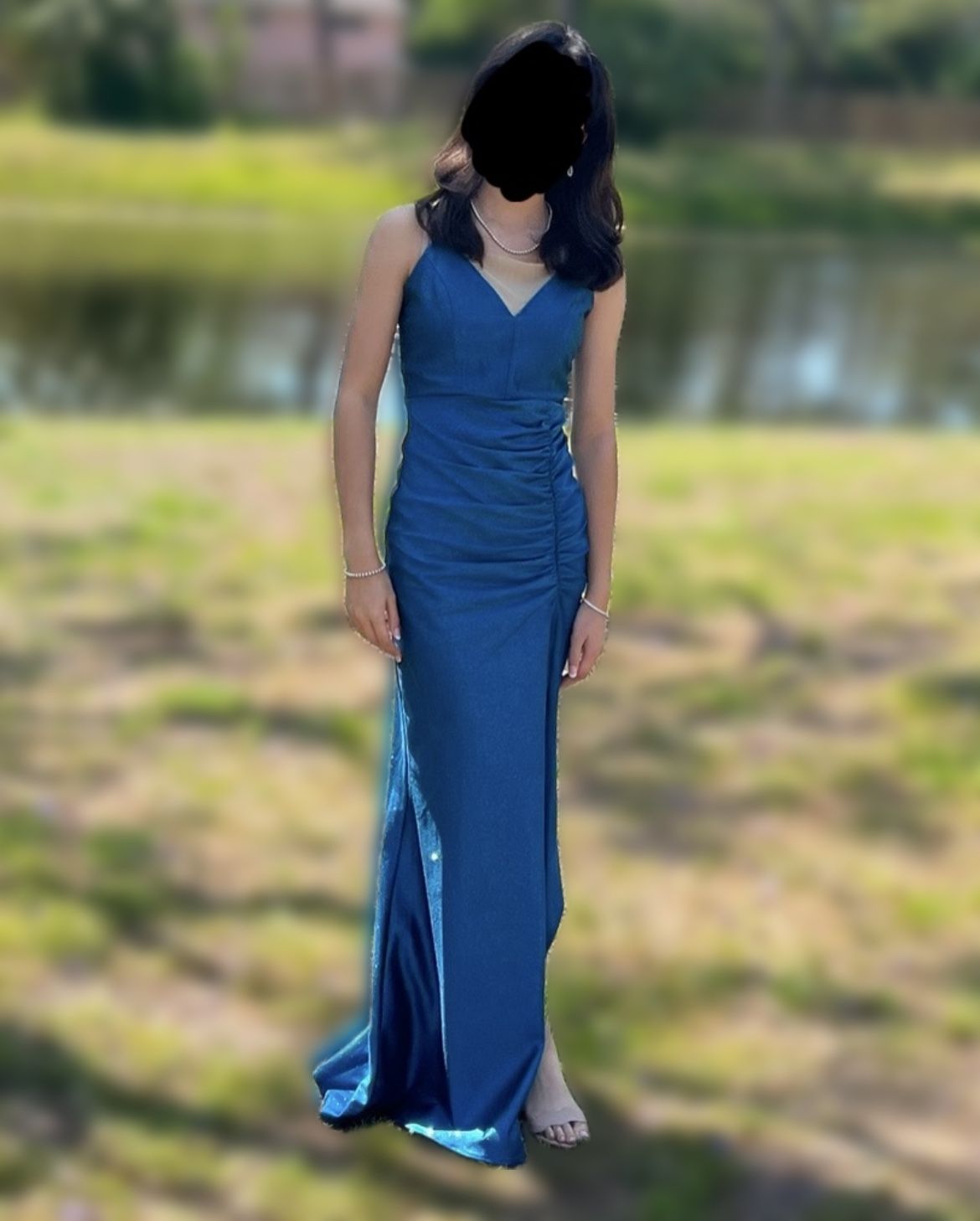 Blue Sparkly Prom Dress