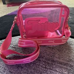 Beautiful Juices Couture Purse Pink See Through 