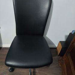 Black Faux Desk Chair