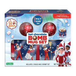 Elf on The Shelf Mug with Hot Chocolate BOMB 2 Pack Gift Set by Frankford, 2.47oz
