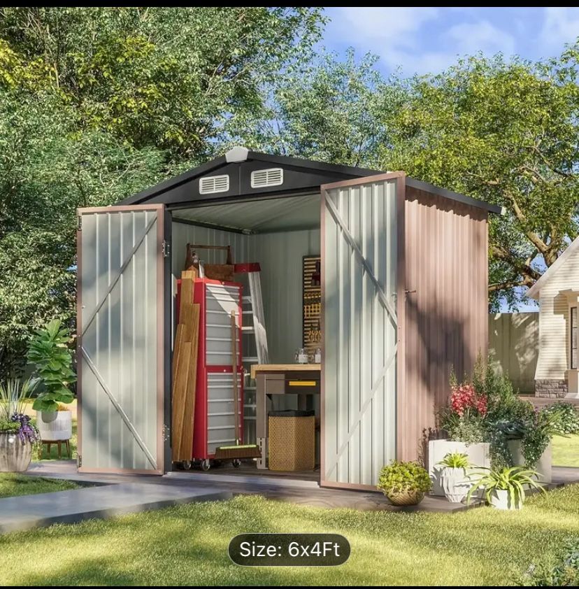 6x4ft- Metal Storage Shed.