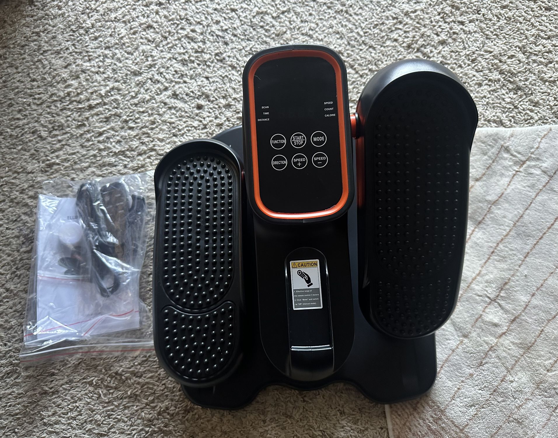 Under Desk Elliptical Leg Exerciser with Remote Control
