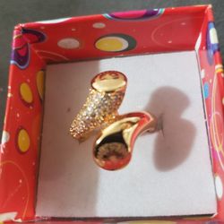 Gold Plated Twist Ring