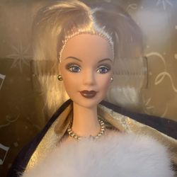 Ring In The New Year Barbie Doll  Blonde 2001 Mattel