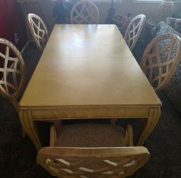 Dining room table and chairs