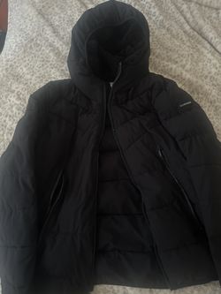 black calvin klein puffer jacket small in men’s 