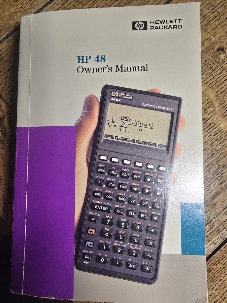 HP 48 owner's manual and
Quick reference guide