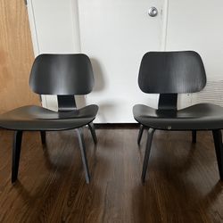 Pair of Vintage Eames LCW - Ebony Finish