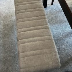 Gray Cushioned Dining or Hallway Bench - Like New!
