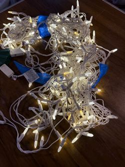 2 Sets of 12ft. LED Christmas Icicle Lights (White Wire)