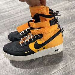 Size 13 Nike SF High Air Force 1 Laser Orange Black White