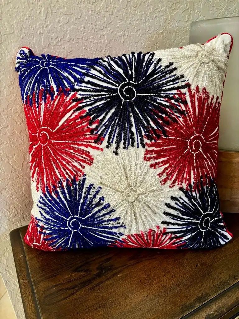 PIER 1 - Beaded Fireworks Throw Pillow