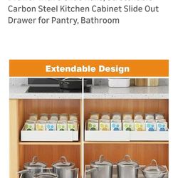 Pull out cabinet organized