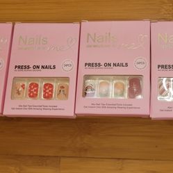 brand new 96pcs 4 pcs Nails press on including jelly Adhesive and nails file all $14