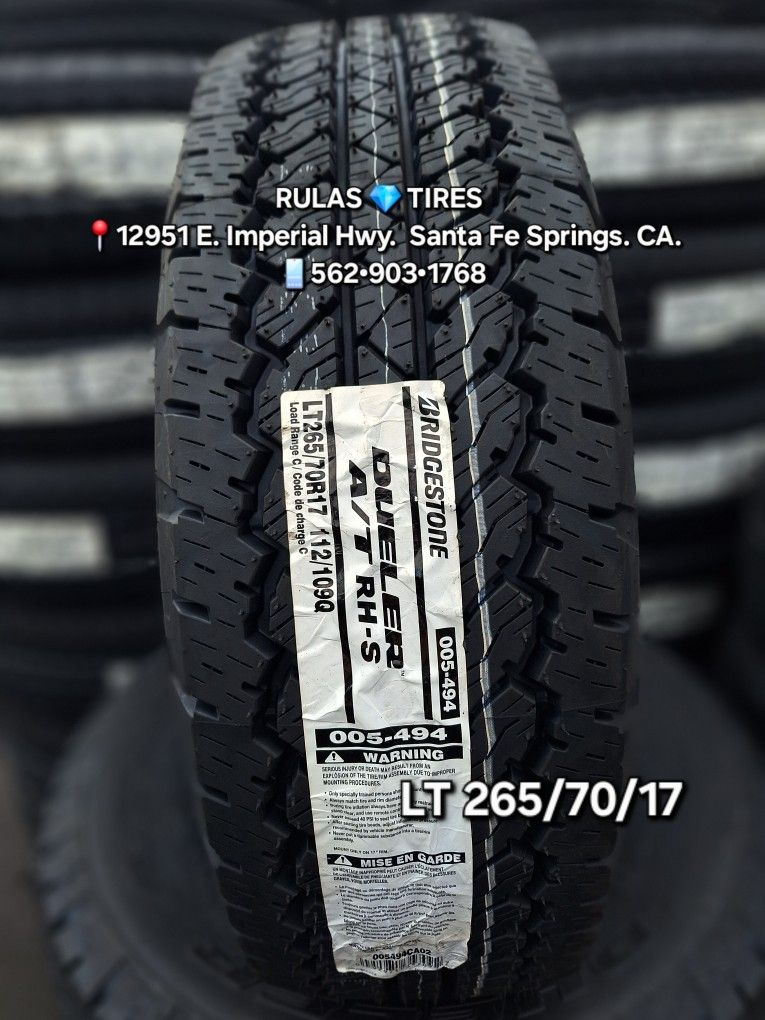 LT 265/70/17 BRIDGESTONE DUELER