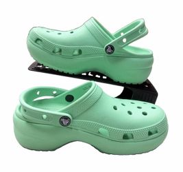 Crocs Classic Bae Clog Mint Green Women Size 6 Platform Slip On Shoes 206750