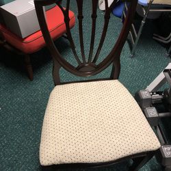 Hepplewhite dining chairs shieldback mahogany with new seat covers
