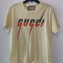 GUCCI BLADE T-SHIRT YELLOW MENS MEDIUM WOMENS XL NEW