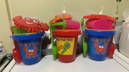Beach bucket sets  7” pails. $10 each