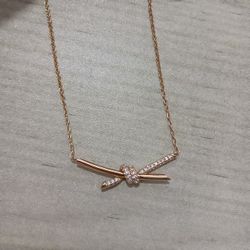 Tiffany & Co 18k Gold withDiamonds Necklace