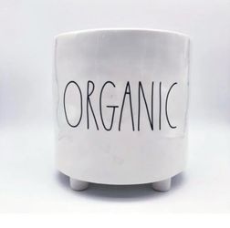 New Rae Dunn Artisan Collection by Magenta "Organic Flower Pot Ceramic 8" Tall 8" Wide