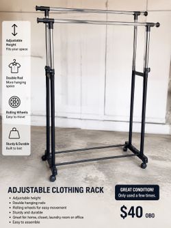Adjustable clothing rack