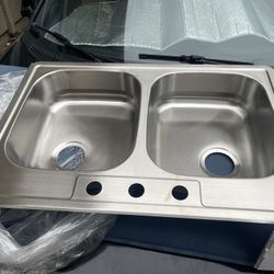 Aspen Stainless Steel Double Bowl Sinks 