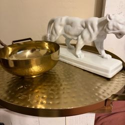 Brass tray & bowl