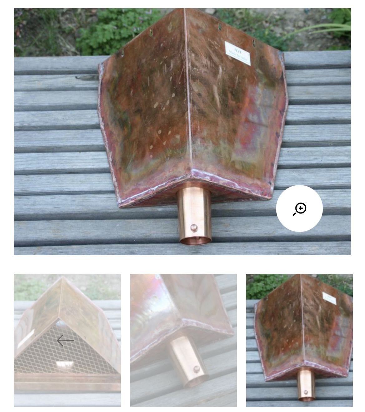 Copper Corner Leaderhead For Rain Chain