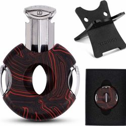 Round G10 V-Cut Cigar Cutter 60 Ring Gauge w/ Gift Box (Cigar Cutter & Holder)