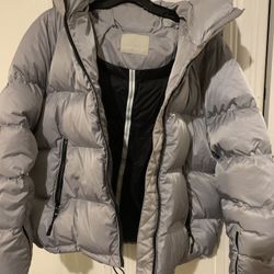 ITS A STEAL!!!!!! SOIA & KYO BRINEY IN ASH PUFF COAT