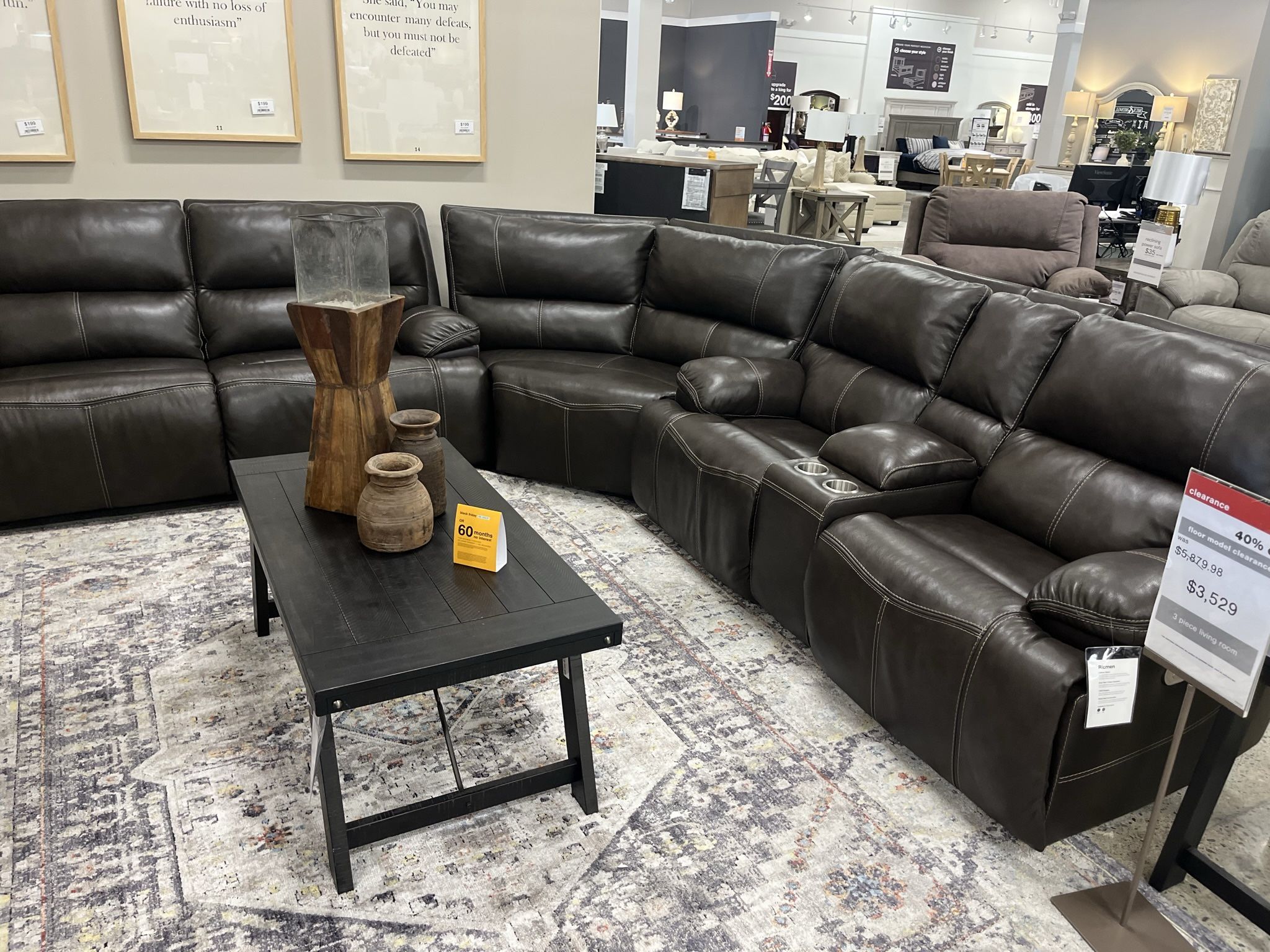 Power Leather Recliner Sofa Set With LED,Reclining Sofa