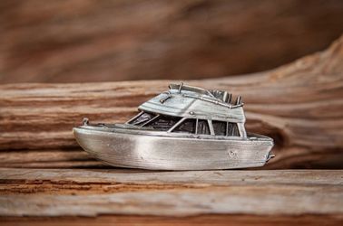 Vintage 1979 - Bergamot Brassworks SPEED BOAT - BELT BUCKLE